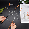 CHGCRAFT 3 Pcs 3 Style Stainless Steel Wire Bamboo Circular Knitting Needles TOOL-CA0001-08-3