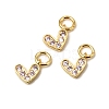 Brass Micro Pave Cubic Zirconia Charms ZIRC-F111-08G-09-1