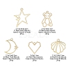 10Pcs 5 Style Alloy Pendants FIND-YW0003-70-3