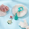 Tortoise Handmade Loom Pattern Seed Beads Pendant Decorations HJEW-MZ00012-4