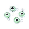 Handmade Evil Eye Lampwork Charms KK-F764-13P-03-1