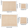 Rectangle Jute Cloth Table Mat AJEW-WH0180-39-2