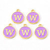Golden Plated Alloy Enamel Charms X-ENAM-S118-10W-2