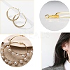 16Pcs 4 Size Brass Hoop Earring Findings KK-YW0001-95-6