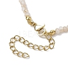 Glass Beads with Shell Heart  Necklaces NJEW-JN04681-03-5
