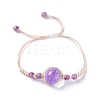 Handmade Dry Pressed Flower Link Bracelet for Girl Women BJEW-C004-01J-1