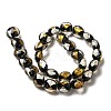 Handmade Gold Foil and Silver Foil Lampwork Flat Round Beads FOIL-C001-02H-2