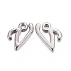 Platinum Plated Alloy Letter Pendants LS-PALLOY-J718-01P-V-1