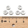 Brass Rhinestone Spacer Beads X-RSB036NF-03-4