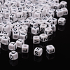 Letter Acrylic European Beads X-OPDL-R050-10mm-1