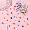 1 Strand Flat Round Handmade Millefiori Glass Beads Strands LK-YW0001-10A-6