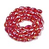 Transparent Electroplate Glass Beads Strands EGLA-N013-T4mm-B12-2