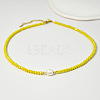 Natural Freshwater Pearl & Glass Beaded Necklaces for Women AC5368-5-1