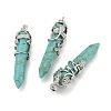 Synthetic Turquoise Pointed Pendants G-O164-02-P03-1
