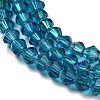 Transparent Electroplate Glass Beads Strands GLAA-F029-4mm-D01-3
