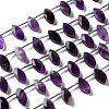 Natural Banded Amethyst Beads Strands G-P607-A09-01-2