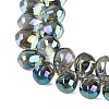 Electroplate Baking Paint Transparent Glass Beads Strands GL-N005-02A-C08-3