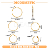 DICOSMETIC 5 Pairs 5 Style Crystal Rhinestone Hoop Earrings EJEW-DC0001-24-2