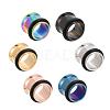 12Pcs 6 Colors 316 Surgical Stainless Steel Screw Ear Gauges Flesh Tunnels Plugs STAS-YW0001-16A-5