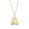 1Pc Initial Letter Brass Pendant Necklaces NJEW-YW0001-24A-1