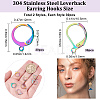60Pcs 2 Style 304 Stainless Steel Leverback Earring Findings STAS-CN0001-17-2