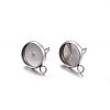 Non-Tarnish 304 Stainless Steel Stud Earring Settings LS-X-STAS-H467-08P-10mm-2