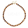 Natural Amber Beaded Necklaces NJEW-JN06656-3
