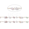 Glass & ABS Imitation Pearl Beaded Chains CHS-P016-44G-2