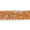 Transparent Electroplate Glass Beads Strands EGLA-A039-T4mm-L18-1