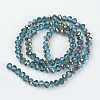 Electroplate Transparent Glass Beads Strands EGLA-A034-T2mm-R09-2