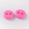 2-Hole Flat Round Resin Sewing Buttons for Costume Design BUTT-E119-34L-06-2