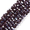 Electroplate Transparent Glass Beads Strands EGLA-A035-T6mm-A13-1