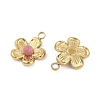 Natural Rhodonite Flower Charms STAS-I325-143G-04-2