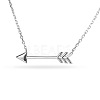 TINYSAND Chic 925 Sterling Silver Arrows Pendant Necklaces TS-N019-S-18-1