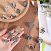 16Pcs 8 Style Adjustable Alloy Finger Rings Components FIND-SC0008-65-3