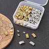 100Pcs 4 Style Non-magnetic Synthetic Hematite & Tibetan Style Alloy Multi-Strand Links DIY-YW0007-28-5