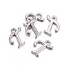 Platinum Plated Alloy Letter Pendants LS-PALLOY-J718-01P-T-2