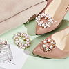 4Pcs 2 Styles Flower/Oval Alloy Rhinestone Detachable Shoe Buckle Clips FIND-FG0003-15-4