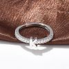 S925 Sterling Silver Adjustable Letter Rings for Women RJEW-M068-01P-K-4
