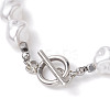 Nuggets Plastic Imitation Pearl & Glass & Synthetic Non-magnetic Hematite Beaded Bracelets for Women BJEW-JB10569-4