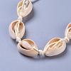 Adjustable Cowrie Shell Beaded Necklace and Bracelets Jewelry Sets SJEW-JS01019-04-8