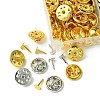 100Pcs 2 Colors Iron Butterfly Clutches Pin Backs IFIN-FS0001-37-3
