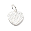 925 Sterling Silver Heart with Capital Letter Charms STER-S009-13W-S-1