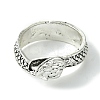 Snake Alloy Open Cuff Rings RJEW-K275-56AS-2