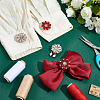 4Pcs 2 Colors Alloy Rhinestone Cufflinks HJEW-NB00213-4