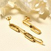 304 Stainless Steel Dangle Stud Earrings for Women EJEW-C096-15G-01-5