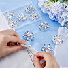 Gorgecraft 10Pcs 3-Hole Alloy Rhinestone Button BUTT-GF0003-55-6