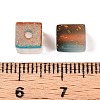 Frosted Glass Beads with Golden Glitter Powder DGLA-NH001-6mm-01F-3