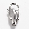 Polished 316 Surgical Stainless Steel Lobster Claw Clasps X-STAS-Z013-11P-2