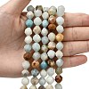 Natural Flower Amazonite Beads Strands G-Z119-A08-03-2